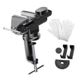 thumbnail image 4 of Bench Vise Clamp on Vise Hand Tools Black Heavy Duty Portable Universal para el procesamiento de trabajo de trabajo Reparación de conductos 50 type torns, 4 of 9