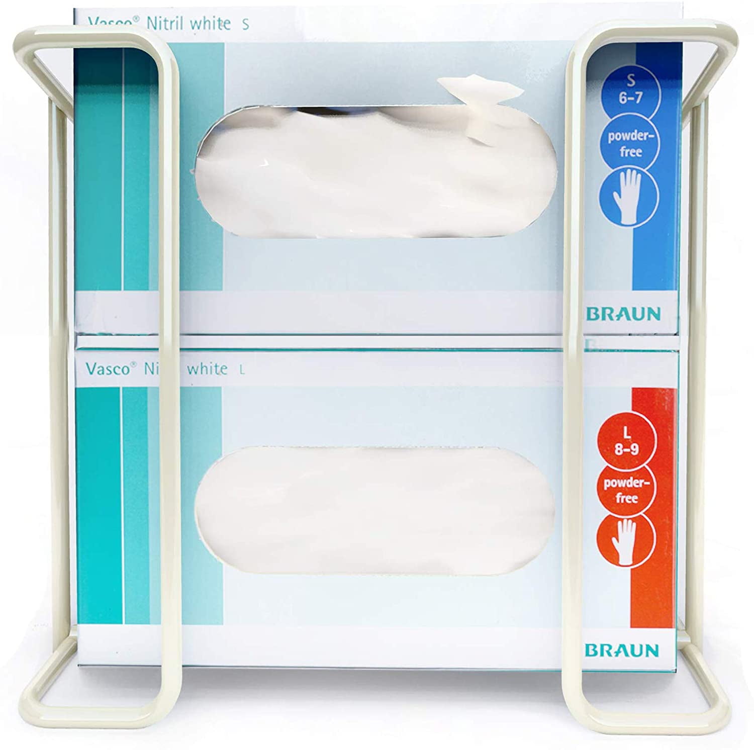 Single Rack Wall Mounted Universal Box Holder 1 Rack, Best for Larger Sized Boxes Disposable Glove Wire Rack 
