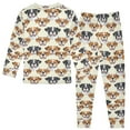thumbnail image 2 of joogoo Animal Doodle Dog Pajamas Set Long Sleeve Soft Cotton Sleepwear 2 Piece 18M, 2 of 7