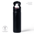 thumbnail image 3 of Cirkul 26oz StrawSip Flip Water Bottle, Stainless Steel, Double Wall Insulated, Onyx (Black), 3 of 12