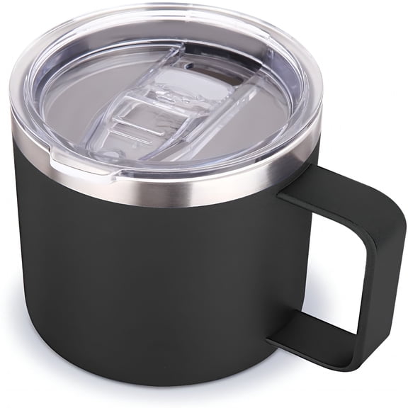 ACDANC 12Oz Stainless Steel Insulated Coffee Mug with Handle,Double Wall Vacuum Travel Mug,Tumbler Cup with Sliding Lid