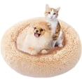 thumbnail image 1 of Cama para perros pequeños, cálida y redonda de felpa de 50 cm para perros medianos y pequeños, que mejora el sueño y mantiene el calor., 1 of 4