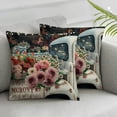 thumbnail image 3 of nygtbtfer Pillow Covers Set of 2 Fresh Flower Home Decorations for Sofa Couch Outdoor Living Room White, 3 of 7