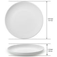 thumbnail image 2 of ReaNea 9" White Plastic Plates 12 Pieces, Unbreakable and Reusable Large Deep Dinner Plates, Light Weight Easy to Carry for Camping,Travel, Pinic, 2 of 7