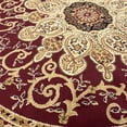 thumbnail image 3 of Luxe Weavers Oriental Floral Medallion Burgundy 8ft Round Area Rug, Indoor Carpet, 3 of 8