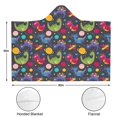 thumbnail image 3 of Wearable Blanket,DarkBlue Dinosaurs InSpace Pattern Hooded Wearable Flannel Blanket for Adults & Teens,Winter Poncho Shawl Wrap Cape Cozy Anti-Pill,60"x80", 3 of 5