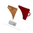 thumbnail image 1 of 1Set Bamboo Pan Pipe Flute 15 Pipes Pan Tunable From Peru Woodwind G Key Instrument for Beginner Left-Hand, 1 of 9