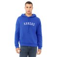 thumbnail image 2 of Daxton Adult Unisex Soft Pullover USA Cities States Comfort Hoodie Fleece Sweatshirt, Kansas Royal White, 3XL, 2 of 2
