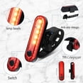 thumbnail image 2 of YSTIANN Bike Tail Light, USB-C Rechargeable LED Rear Bicycle Light - 4 Mode Cycling Safety Light for Road & Mountain Bikes, Waterproof Design WJ94-2557, 2 of 6