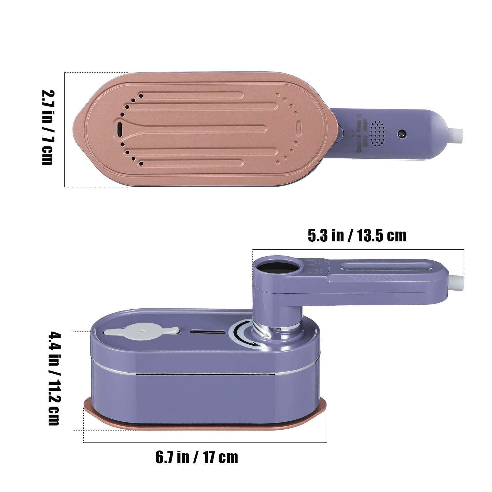 Supvox Ultralight Travel Iron Steamer with Powerful Steam and Rotatable Handle for Home Use