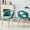2 Gold&Teal, variant on TesNus Velvet Dining Chairs Set of 2, Teal Bubble Barrel Back Upholstered Chairs with Gold Metal Legs for Dining Room
