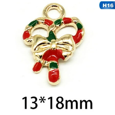 Christmas Tree Jewellery KABOER Style 10Pcs Christmas Hanging Decor Diy Rubber Band Pendants Jewellery Earrings Pendants Xmas Tree Ornaments Festival Holiday Decoration For Children Baby Girl Gift ()