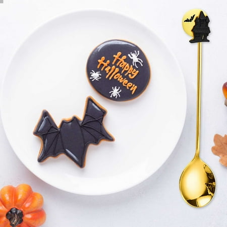 

Fall Decor Spoons Spoons Pumpkin Witch Hat Spoons Dessert Spoon Coffee Spoon Ice Spoon Tea Spoon Mixing Spoons For Home Party Golden Serving Utensils