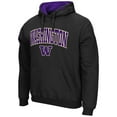 thumbnail image 2 of Men's Colosseum Black Washington Huskies Arch & Logo 3.0 Pullover Hoodie, 2 of 3