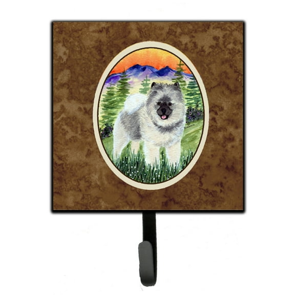 Caroline's Treasures SS8192SH4 Keeshond Leash or Key Holder, Single Hook, multicolor