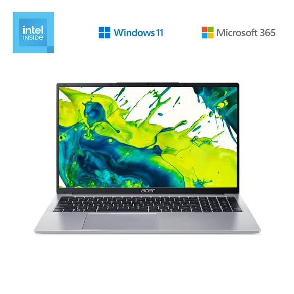 Acer Aspire Lite 17.3” HD IPS (1600x900) Laptop, Intel N150, 8GB LPDDR5 RAM, 128GB SSD, Windows 11, One Year Subscription to Microsoft 365 Included