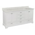thumbnail image 2 of Harper 72" Double Bathroom Vanity with White Cabinet and Engineered Marble Top, 2 of 7