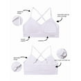 thumbnail image 2 of Livona Racerback Training Bra for Girls- 3 Pack Seamless Sports Bra, Padded Everyday Bra Bralette,Crop Cami Tank Top (6-14), 2 of 7