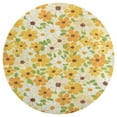 thumbnail image 3 of Floral Colorful Flower Round Small Area Rug, Print Non Slip Washable Floor Mat, Soft Throw Rug for Living Room, Powder Room Entryway, Bathroom, Bedside, 3 of 6