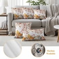 thumbnail image 6 of Orange Pumpkins Fall Outdoor Waterproof Pillow Covers, Thanksgiving Botanical Autumn Decorative Square Throw Pillowcase Sofa Cushion Sham for Patio/Couch/Chair, 16"x16" 2 Pack, 6 of 8