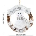 thumbnail image 2 of Corona de Navidad, corona de Papá Noel, coronas artificiales de Navidad, corona de muñeco de nieve, corona de círculo de vid, decoración navideña para el hogar, puerta, ventana, pared, decoración de Navidad Sailing Electrónica, 2 of 5