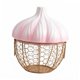 thumbnail image 2 of Cesta de cerámica para almacenar ajos, organizador de cubiertos de cocina con tapa, soporte para huevos. Rosa, 2 of 9