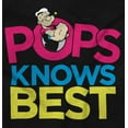 thumbnail image 2 of Popeye Pops Knows Best Dad Father Men's Graphic T Shirt Tees Brisco Brands S, 2 of 5