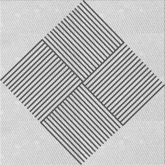 Ahgly Company Indoor Square Patterned Platinum Gray Area Rugs, 6' Square