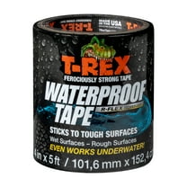 T-Rex Ferociously Strong 4 in. x 5 ft. Black Waterproof Tape