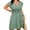Green, variant on Qingpeng Women's Plus Size Summer Dresses Floral Print V Neck Short Sleeves A Line Casual Short Dress