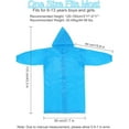 thumbnail image 4 of Raincoat Rain Poncho for Kids (2 Pack), Reusable EVA Rain Coats Jackets with Hood for 6-13 Children Boys Girls, 4 of 7