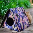 thumbnail image 4 of Refugio de ,Casa de mascotas Refugio de de tela Oxford de invierno,Perrera portátil para perros y gatos al aire libre resistente a la intemperie,Cama cálida Sunnimix Refugio de gatos callejeros, 4 of 8