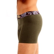 Ed Hardy Men's 2 Pack Tattoo Boxer Brief Underwear (Large (36-38), Black & Army)