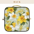 thumbnail image 2 of Iauyy Rhombus Cosmetic Bag with Handle Large Capacity Luxury Twill Travel Makeup Bag ,Yellow and White, 2 of 8
