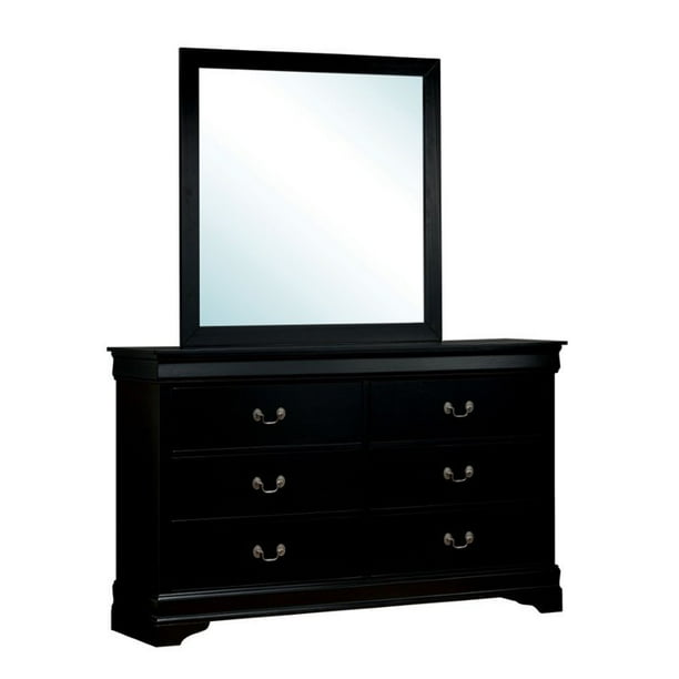 Furniture of America Brodus 6Drawer Wood Dresser and Mirror Set in