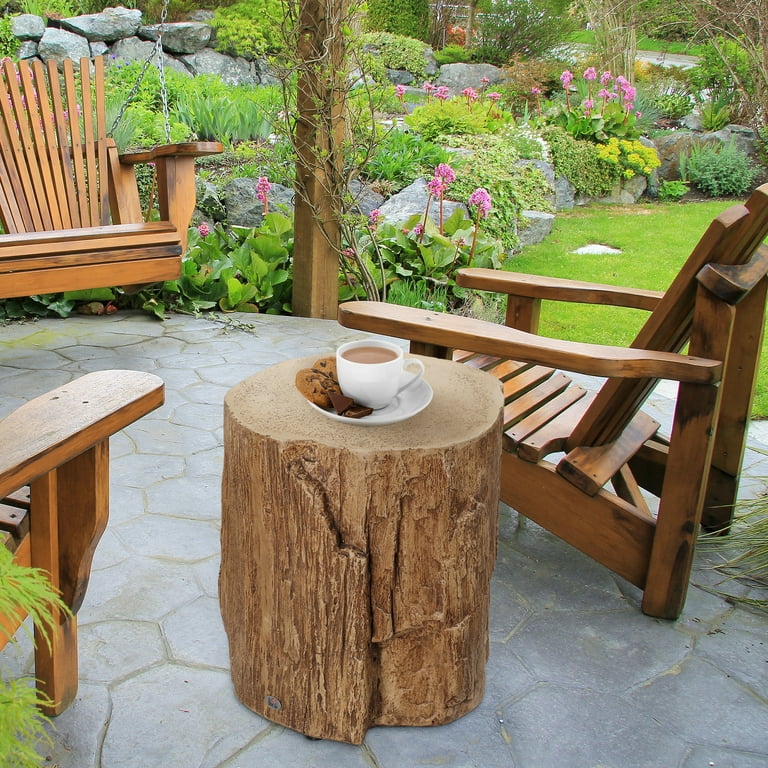 Tree trunk end table discount