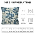 thumbnail image 5 of Creowell Navy Blue Beige Dahlia Pillow Covers Rustic Geometric Flower Outdoor Cream Decorative Throw Pillows Summer Floral Farmhouse Pillowcases  Cushion Case Decor for Home Sofa Couch Bed, 5 of 5
