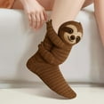 thumbnail image 3 of Animal Socks, 3D Knit Animal Sloth Socks for women, Cute Plush Animals Hug Sock, Long Stocking Sock for Christmas Gifts, 3 of 10