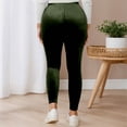 thumbnail image 4 of IWRICH Women Velvet Leggings Soft Stretch Warm Winter Pants Solid Basic Velour Trousers Green XL, 4 of 5