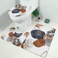 thumbnail image 2 of Blue Boho Abstract and Plant Pattern Bathroom Rugs Sets 3 Piece,Toilet Cover Set,Absorbent Non Slip Bathroom Mats Sets with U-Shaped Contour Rug Toilet Rug Set, 2 of 5