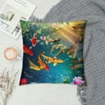 thumbnail image 2 of Orinice Fish Pond Rainbow Graphic Decorative Throw Pillow Cover for Home Couch Living Room Bed Sofa Pillowcase - 1PC 20x20in, 2 of 5
