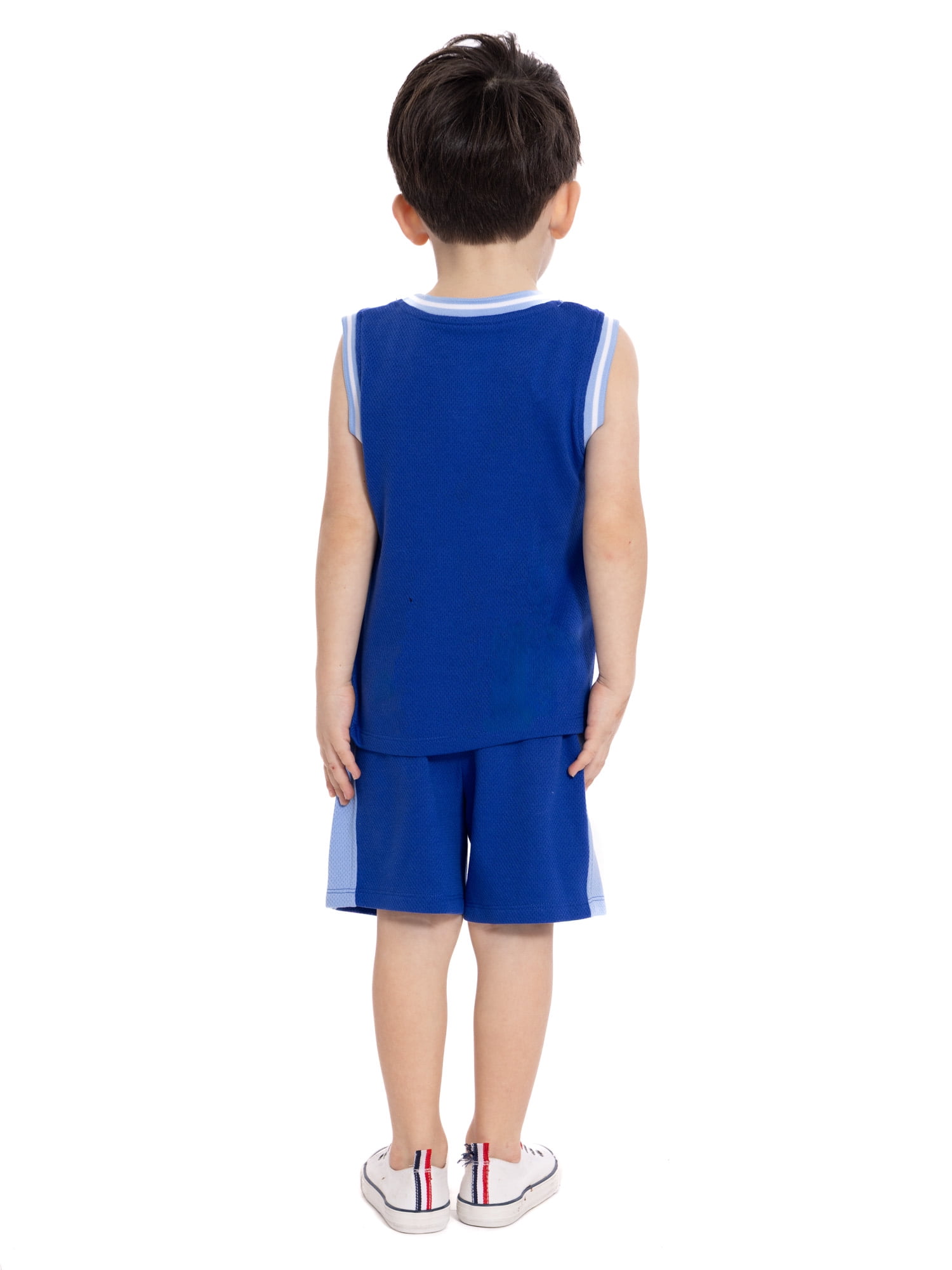 Wonder Nation Toddler Boys Sleeveless Basketball Jersey and Shorts Set, 2-Piece, Sizes 12M-5T