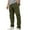 HB34 Army Green, variant on Likimi Mens Cargo Pants Comfortable Casual Solid Color Drawstring Elastic Waist Spring Autumn Trousers With Pockets For Outdoor Size L Green