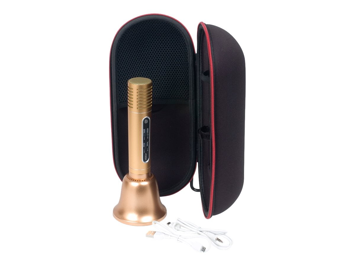 VocoPro CarryOkeBell Bluetooth Karaoke Microphone with Speaker, Gold