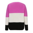 thumbnail image 6 of BVOFAR Sweaters for Women Trendy Long Sleeve Color Block Tops Cozy Lightweight Crew Neck Pullover Fall Winter Travel Jumpers, 6 of 6