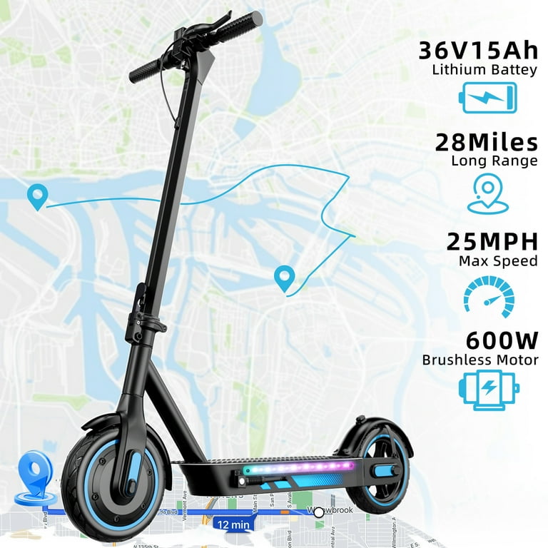 Electric Scooter for Adults, 600W Motor, 10
