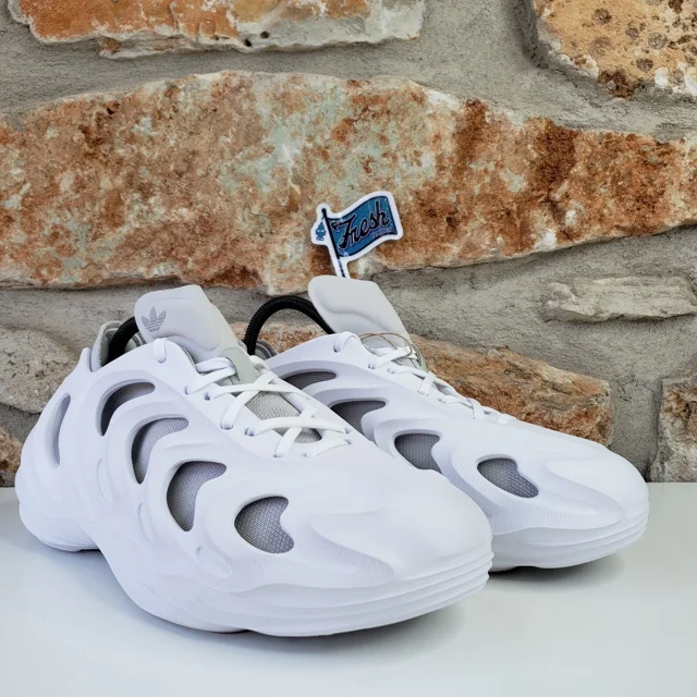 Ad-id-as Adifom Q Athletic Casual Comfort Sneakers Men's Sz 8.5 White Gray HP6584