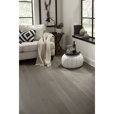 Coastal Gray 5 in. Wide Engineered Wood with HPDC Vinyl Rigid Core Flooring (16.68 sq. ft. - 10 pcs per (Best Underlayment For Laminate Flooring On Wood)