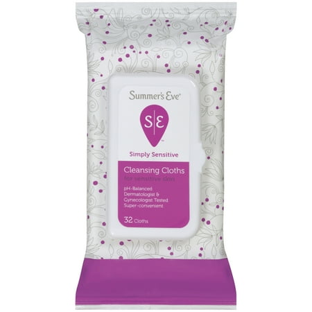 Summer's Eve Simply Sensitive Cleansing Cloths 32 Ct