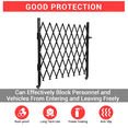 thumbnail image 6 of Single Folding Security Gate, 50" x 43" Door Gate, Flexible Expanding Security Gate, Steel Safety Gates, 360° Rolling Barricade Gate, Scissor Gate with Padlock, Aluminum Alloy Mesh, 6 of 7